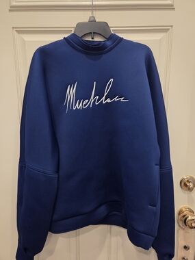 Muehleder Navy Blue Crewneck Neoprene  Dress Size Medium
